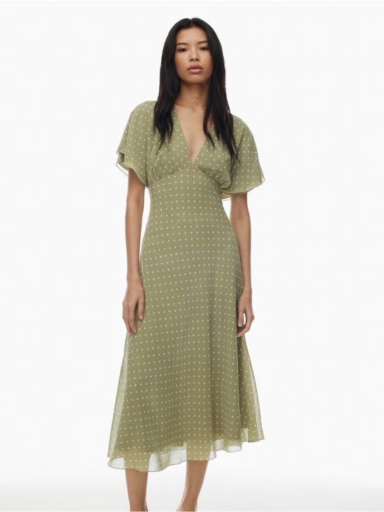 Aritzia Dresses & Skirts - Aritzia Terrace Dress -Women’s Sage Green Polka Dot Maxi Dress